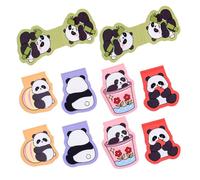 HOODANCOS Magnet Page Clips Panda Characters 10 Pack Note Label Bookmarks Magnetic Book Marks for Boys and Girls Decorative Page Markers