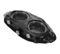 HOODANCOS Magnetic Reptile Feeding Ledge with Dual Bowls Hanging Design for Lizards Crested Gecko Chameleons Tarantulas Space-saving Water and Food Dish Compatible with Small Pets and