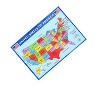 HOODANCOS Map Poster High-definition Educational Wall Art Classroom Home Decor Detailed Geography for Learning Usa Map for Bedroom and Office