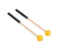 HOODANCOS Marimba Mallets with Rubber Handle Percussion Instrument Sticks for Adults Ergonomic Design for Comfortable Grip Yellow Hammer Heads Resistant to Cracking Practice Tool for