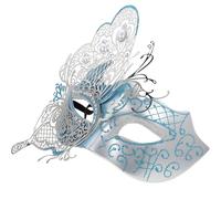 HOODANCOS Masquerade Ball Mask for Women with Rhinestone Wing Pattern, Metal and Plastic Half Face Mask Suitable for Masquerades and Christmas Parties