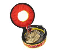 HOODANCOS Meditation Cymbal Bell Religious Musical Apparatus with Harmonic Tone Handmade Yoga Chime for Mindfulness Practice with Storage Bag Random Color