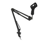 HOODANCOS Microphone Suspension and Double-braced with Stand Adjustable Desktop Arms Arm Folding, Metal Boom Holder for Load Bearing 1500g, Black Broadcasting Studios