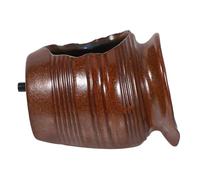 HOODANCOS Mini Ceramic Waterfall Jar Outdoor Tabletop Fountain for Garden and Indoor Decor Efficient Circulating Water Feature with Fresh Water Flow Fish Accessory Elegant Brown Ceramic