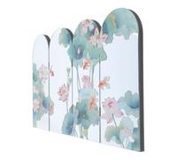 HOODANCOS Mini Chinese Folding Screen Lotus Flower Divider Acrylic Desktop Partition 4-panel Portable Private Area Creation for Dorm Bedroom Asian Style Summer Aesthetic