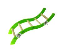 HOODANCOS Mini Ladder for Parrot and Ladder for Bird - Wavy Shape Acrylic with Resting Place for Hamster and Little Parrot, Pet Playing Toy for Climbing in Small Pet's Home