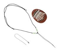 HOODANCOS Mini Thumb Piano 8 Keys Kalimba Musical Instrument with Rope Portable Wooden Finger Piano for Beginners and Travel Use