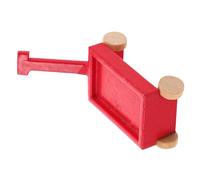 HOODANCOS Miniature Dollhouse Trolley Model Wooden Red Cart Ornament for Role Play Imagination Striking Design Enhancing Dollhouse Decor and Fostering Creativity
