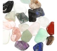 HOODANCOS Mixed 20pcs Natural Crystal and Semi-Precious Gemstone Specimen Set for Educational Geology and Science Learning, Irregular Polished Stones for Desktop Decoration and Student