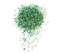 HOODANCOS Mixed Green Glass Beads for Jewelry Making Bag Mini Tube Beads for DIY Bracelets Embroidery Rings and Crafting Supplies with Vibrant and Smooth Stringing Experience