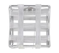 HOODANCOS Modern Ceiling Lamp Shades Featuring a Silver Aluminum Wire Weaving Design with G9 Base, Suitable for Most Lights for Hotel or Living Room Use, Combining Industrial Style
