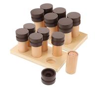 HOODANCOS Montessori Sensory Smell Bottle for Wooden Educational Training Plaything with Multiple Scents Enhances Observation and Cognitive Skills for Preschool Learning