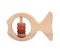 HOODANCOS Montessori Wooden Rattle Shaking for Sensory Development Compact and Lightweight Safe Wooden Material for Newborns Enhances Hearing Eye Tracking and Hand Coordination Skills