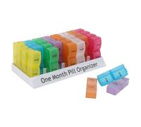 HOODANCOS Monthly Medicine Organizer Box 31-Day Portable Food-Grade Pp Pill Storage Container for Seniors Family Sealed Daily Pill Case for Travel and Home Use