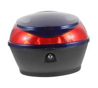 HOODANCOS Motorcycle Back Box Scooter Tail Box Travel Luggage Case Blue Rear Storage Trunk for Motorbike Helmet Carrier Lockable Storage Compatible with Electric Bikes