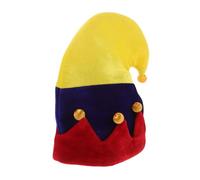 HOODANCOS Multi-color Halloween Clown Hat for Adults Soft Breathable Carnival Headpiece Funny Decorative Crazy Clown Women Headwear for Costume Party Performance and Circus Role Play