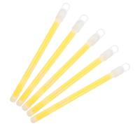 HOODANCOS Multi-Functional Glow Sticks Portable Emergency Lighting Tools with Hook for Hiking Camping Safety 15Cm Yellow Glow Sticks 5Pcs