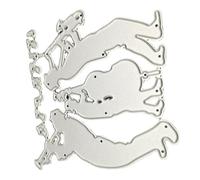 HOODANCOS Music Band Cutting Dies for Card Making Creative Metal Embossing Stencil Musical Note Die Cut Scrapbooking Craft Supplies Silver Carbon Steel