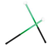 HOODANCOS Music Drumsticks Alloy Felt Tip Portable Jazz Percussion Sticks for Band Marching Practice Green