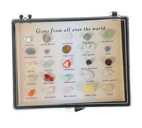 HOODANCOS Natural Stone Collection Types Polished Mineral Rocks Irregular Gemstones Decorative Desktop Ornament for Home Office Display and Geological Study