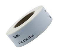 HOODANCOS of English Record Date Stickers with Easy to Use and Not Easy to Break Features 2 Rolls White Paper Labels for Craft Supplies and Learning