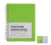 HOODANCOS Online Password Keeper Notepad Hardcover Password Book Passcode Book with Tabs and Usernames Light Green