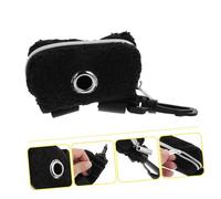 HOODANCOS Outdoor Dog Poop Bag Holder Pet Waste Bag Dispenser Portable Poo Carrier for Leash Backpack Collar Hanging Black