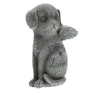 HOODANCOS Outdoor Resin Dog Memorial Statue Garden Pet Grave Marker Headstone Animal Monument Ornament for Sympathy and Remembrance