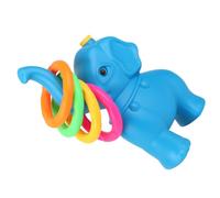 HOODANCOS Outdoor Ring Toss with Rings Blue Elephant Style for Hand Eye Coordination Indoor Garden Play Safe Plastic Material