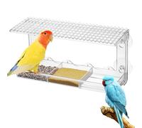 HOODANCOS Outdoor Window Bird Feeder with Acrylic House Strong Suction Cup Mount Large Platform for Wild Birds Feeding at Home