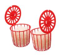 HOODANCOS Parakeet Nest Basket with Jute Rope Bird Cage Nest Bowl for Breeding and Hatching for Parrot and Finch Red Set for Pet Birds