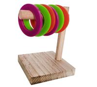 HOODANCOS Parrot Educational Set, Interactive Ring Shape Intellectual Pet for Bird Training and Mental Development, Suitable for African Grey and Talking Parrots