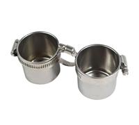 HOODANCOS Parrot Feeder Cup and Standing Bracket Accessory, 6.5cm Diameter x 5.5cm Height Food Container for Bird Cages, Pet Parrot Feeding Station Component