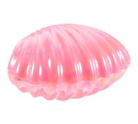 HOODANCOS Pearlescent Pink Seashell Jewelry Dish and Plastic Candy Box for Wedding Guests, Large Sea Shell Storage Case for Party Favor Containers and Candy Table Display