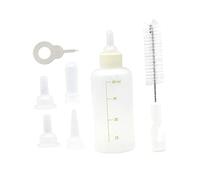 HOODANCOS Pet Feeding Bottle 7pcs Set Silicone Puppy Milk Feeder Nursing Kit for Newborn Dogs and Kittens Sealing Cap and Replacement Nipples
