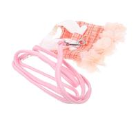 HOODANCOS Pet Rabbit Harness Leash Orange Small Cotton Bunny Vest Clothes Outdoor Walking Costume for Dwarf and Lop Rabbits Safe and Skin-friendly Apparel