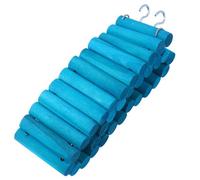HOODANCOS Pet Wood Ladder for Hamsters and Birds Sky-blue Climbing Stair with Swing Design for Small Pets Exercise and Balance Development