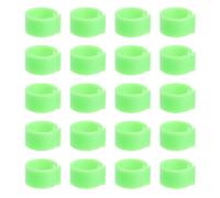 HOODANCOS Pigeon Foot Rings Plastic Bird Leg Bands 10mm Identification Clip Bands Green 100pcs for Racing and Pet Pigeons