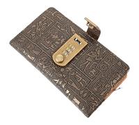 HOODANCOS Planning Notebook Leather Journal Book for Students Dark Brown Imitation Leather with Magnetic Buckle Good Security Effect Simple Design Daily Use DIY Your Plan