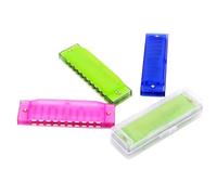 HOODANCOS Plastic Harmonica Music Instrument for Beginners Educational Green Diatonic Blues Folk Pop Mouth Organ