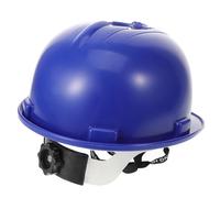 HOODANCOS Plastic Safety Helmet Solar Powered Blue for Construction Workers Protective Hard Hat with Cooling Fan and Sun Protection for Outdoor Construction Work
