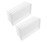 HOODANCOS Plastic Test Tube Drying Rack Double Layer 2pcs with 66 Columns and Elevated Base, Stable Structure and Space Saving Design for Research Laboratories and School Classrooms