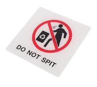 HOODANCOS Please Do Not Spit Sign Sticker Self-adhesive Warning Label for Indoor Outdoor Use Bathroom Pool Public Areas Red White Notice