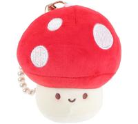 HOODANCOS Plush Mushroom Keychain Pendant Red Hanging Doll Decorative Keyring Ornament Cute Bag Charm for Couples Cottagecore Accessory