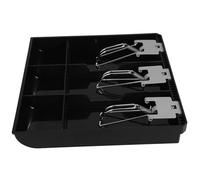 HOODANCOS Portable Cash Drawer Tray with Compartments Smooth Polished Money Till Insert for Retail Shops and Supermarkets Replacement Cash Register Box for Organized Coin and Bill Storage