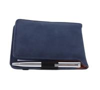 HOODANCOS Portable Dark Blue Golf Scorebook with Pen Pocket Compact Leather Score Card Holder for Course Practice and Tournament Stylish Golf Score Keeper for Accurate Tracking