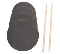 HOODANCOS Portable Drum Practice Pad Set with Snare Pad and Drumsticks Quiet Silencer Mats for Silent Practice Wear-resistant Kit Suitable for Beginners and Professional Drummers