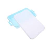HOODANCOS Portable Handheld Sandbox Tray with Lid Lightweight Plastic Chest for Indoor Outdoor Use Storage Box for Sand and Small Items Sturdy Blue Sand Tray for Beach Backyard Play