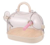 HOODANCOS Portable Parrot Travel Cage with Transparent Visibility and Locking Mechanism Spacious Bird Carrier with Movable Perch for Small Birds Macaws Budgies Canaries Lovebirds Squirrels