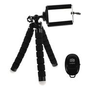 HOODANCOS Portable Phone Tripod Holder with Wireless Remote Shutter, Stainless Steel Selfie Tripod Stand for Video Calling and Graduation, Prevents Camera Shake,